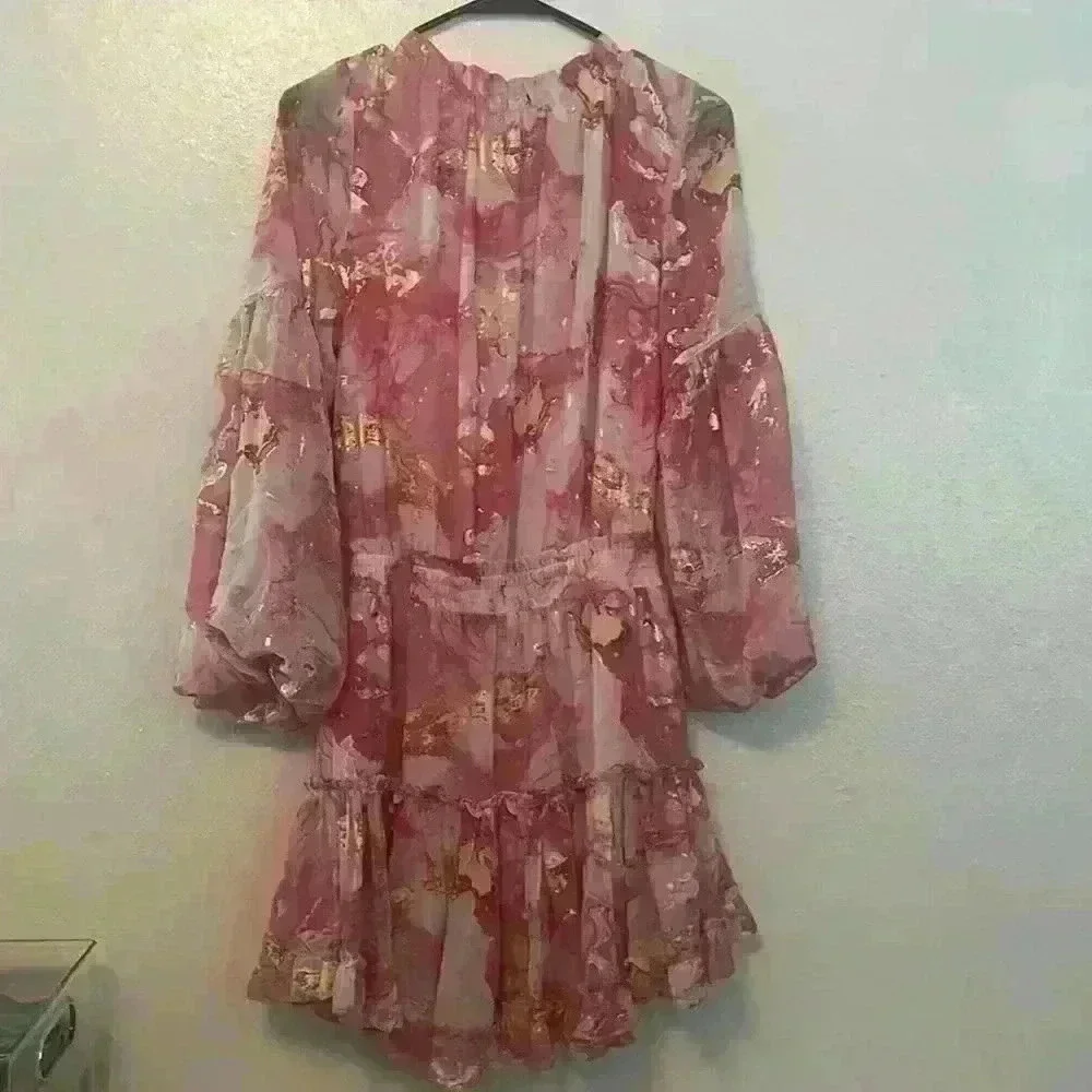 Buddy Love - Women’s Small - Loose Fitting Pink/Gold Dress - Picture 7 of 7